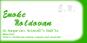 emoke moldovan business card